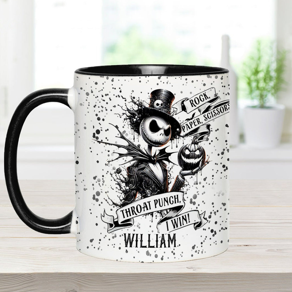 Throat Punch I Win - Personalized Nightmare Accent Mug