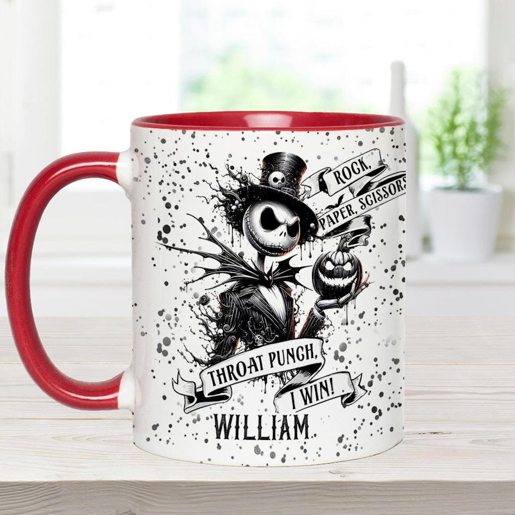 Throat Punch I Win - Personalized Nightmare Accent Mug