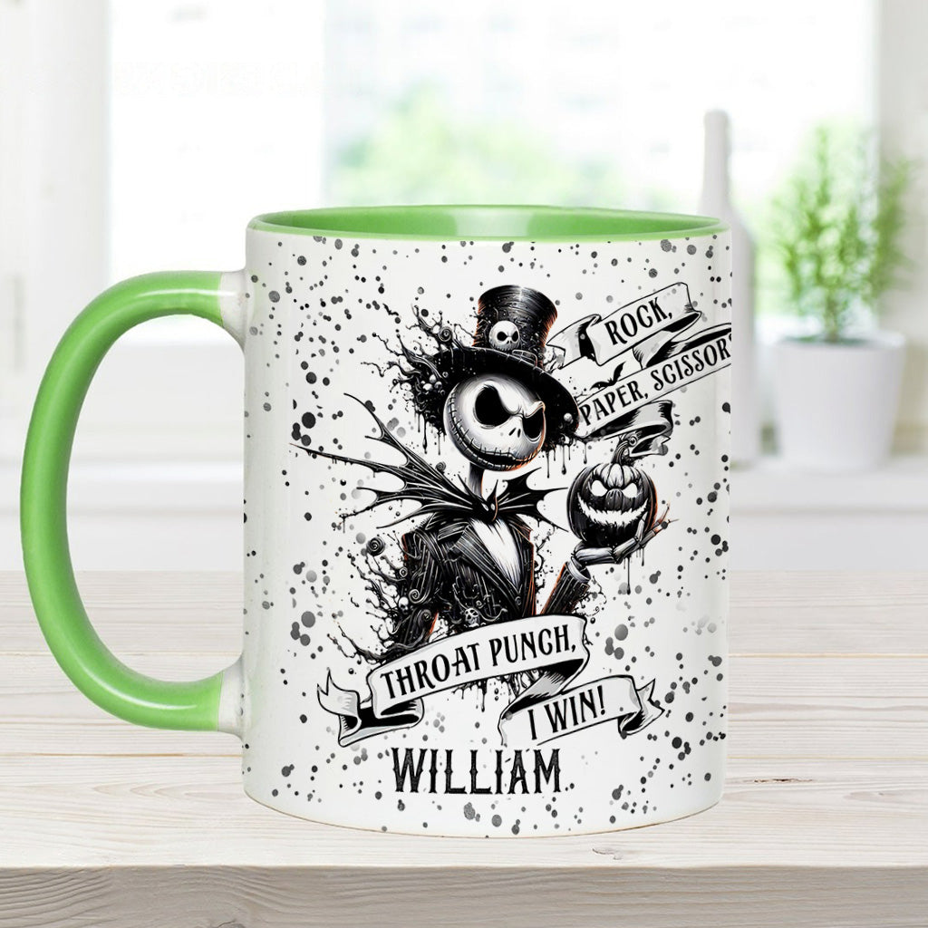 Throat Punch I Win - Personalized Nightmare Accent Mug