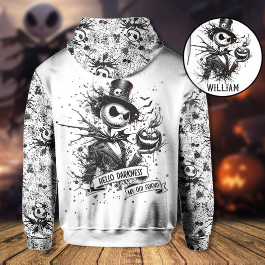Hello Darkness - Personalized Nightmare All Over Shirt