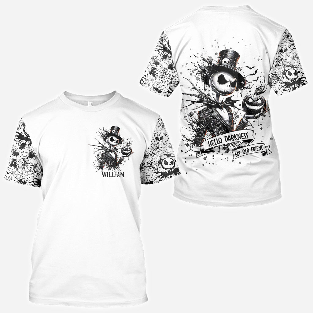 Hello Darkness - Personalized Nightmare All Over Shirt