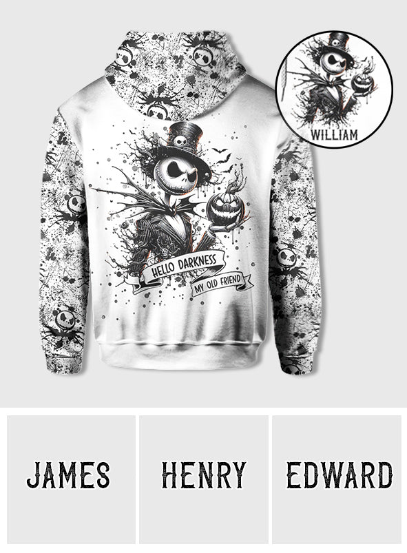 Hello Darkness - Personalized Nightmare All Over Shirt