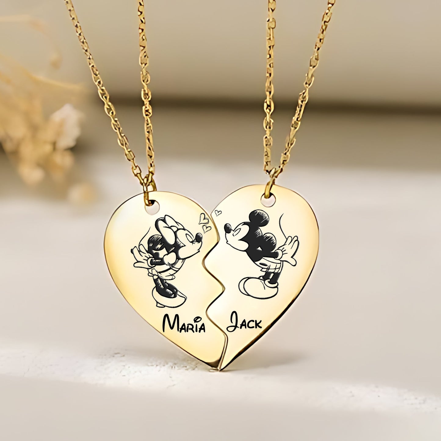 Magical Love - Personalized Mouse Matching Pendant Necklace