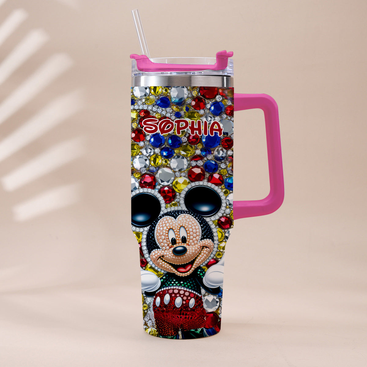 Magic World - Personalized Mouse Tumbler With Handle