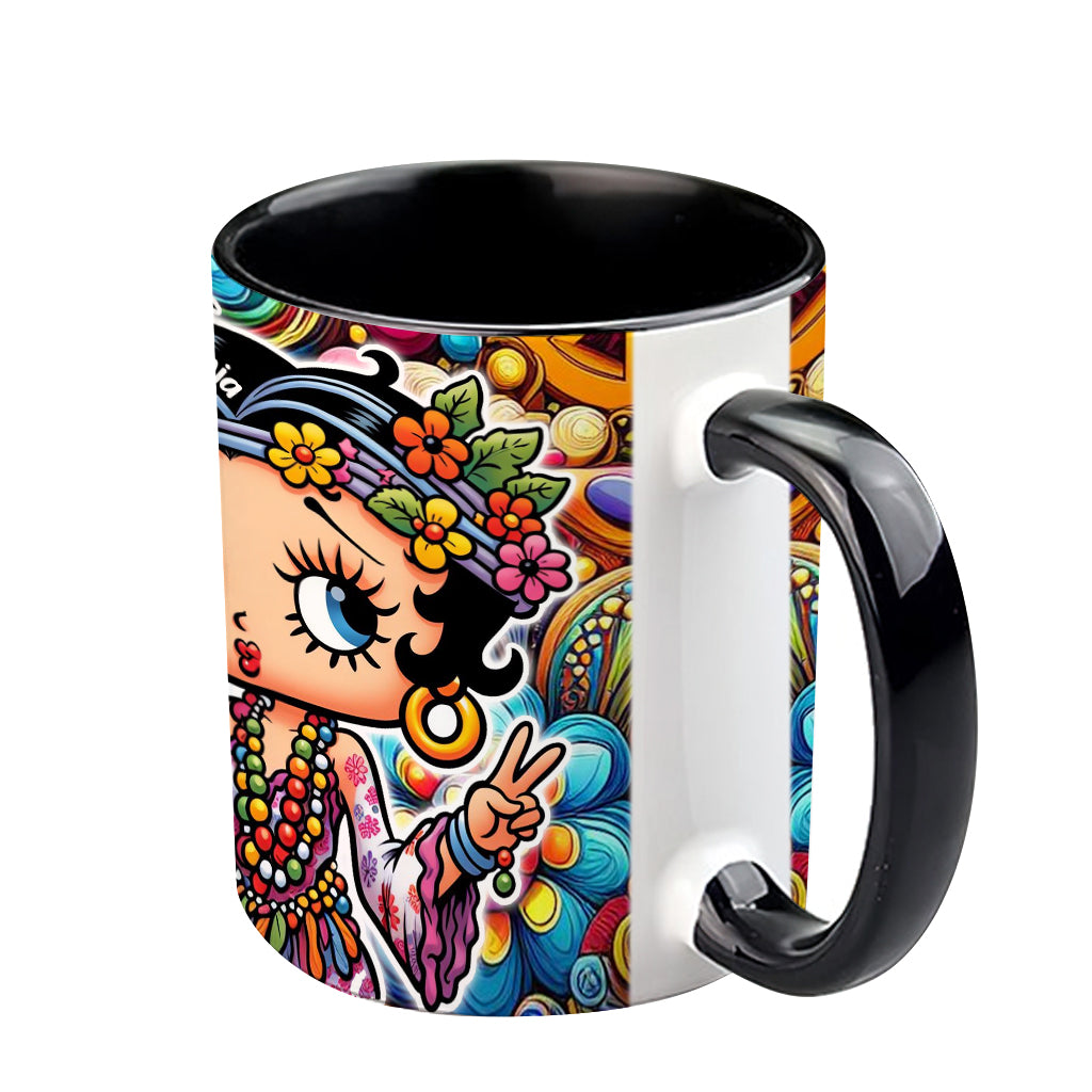 Blossoms of Peace - Personalized Hippie Accent Mug
