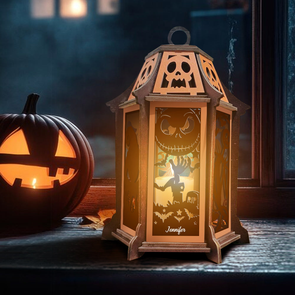 Nightmare Before Christmas - Personalized Nightmare Laser Cut Lantern