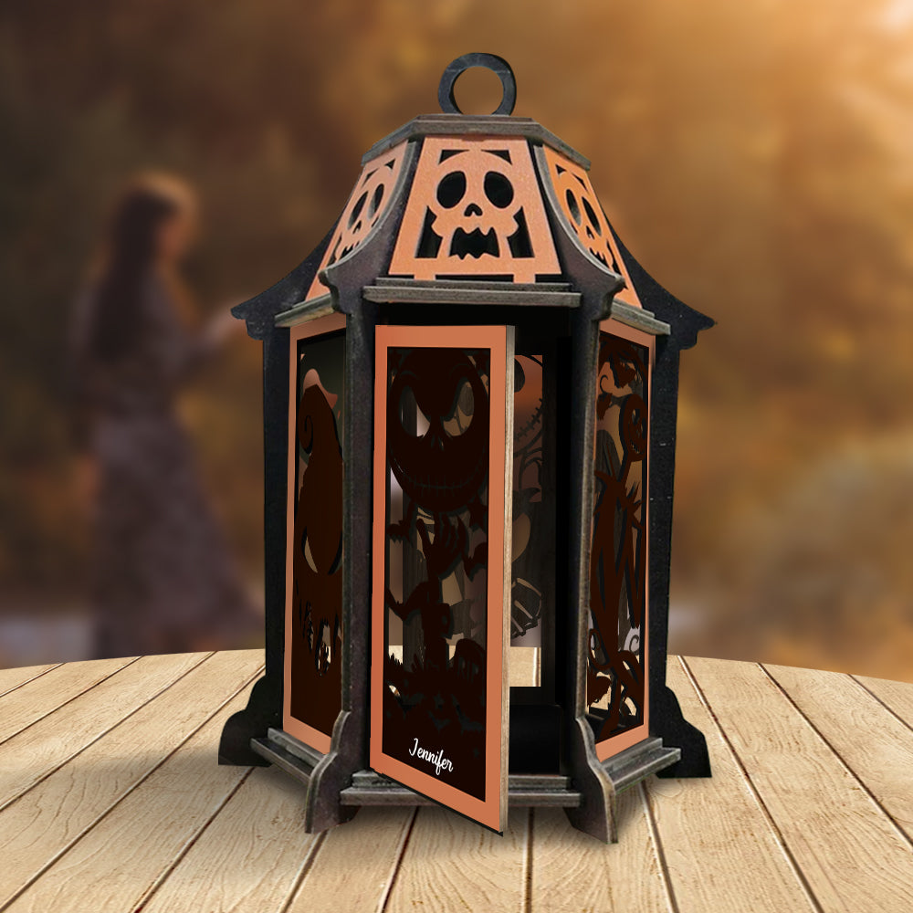 Nightmare Before Christmas - Personalized Nightmare Laser Cut Lantern