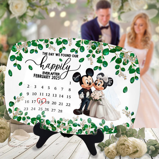 We Found Our Happily Ever After - Personalized Mouse Plate