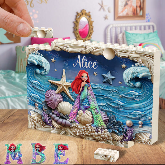 My Little Dream World - Personalized Kid Horizontal Rectangle Building Brick Blocks Printed On Both Sides