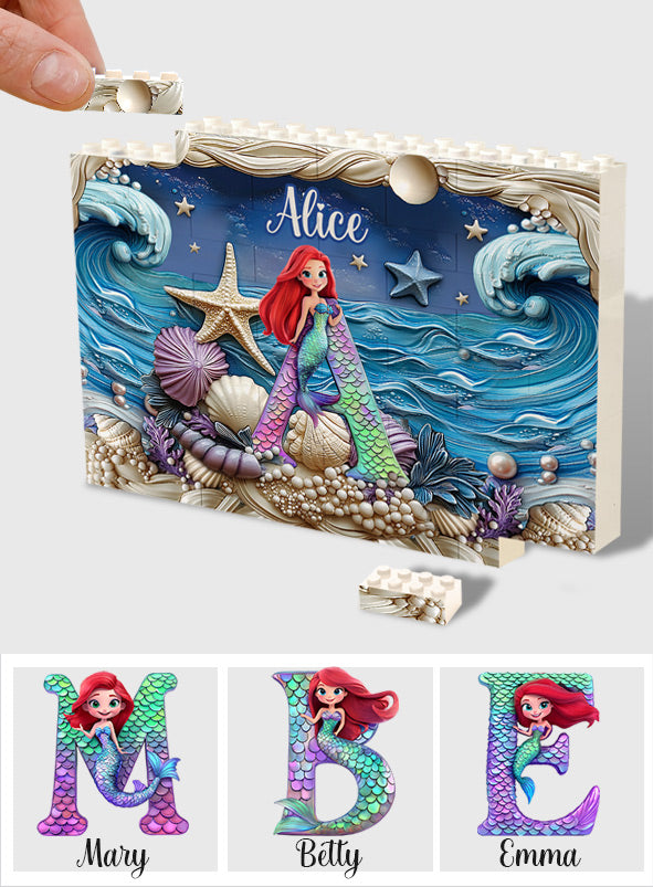 My Little Dream World - Personalized Kid Horizontal Rectangle Building Brick Blocks Printed On Both Sides