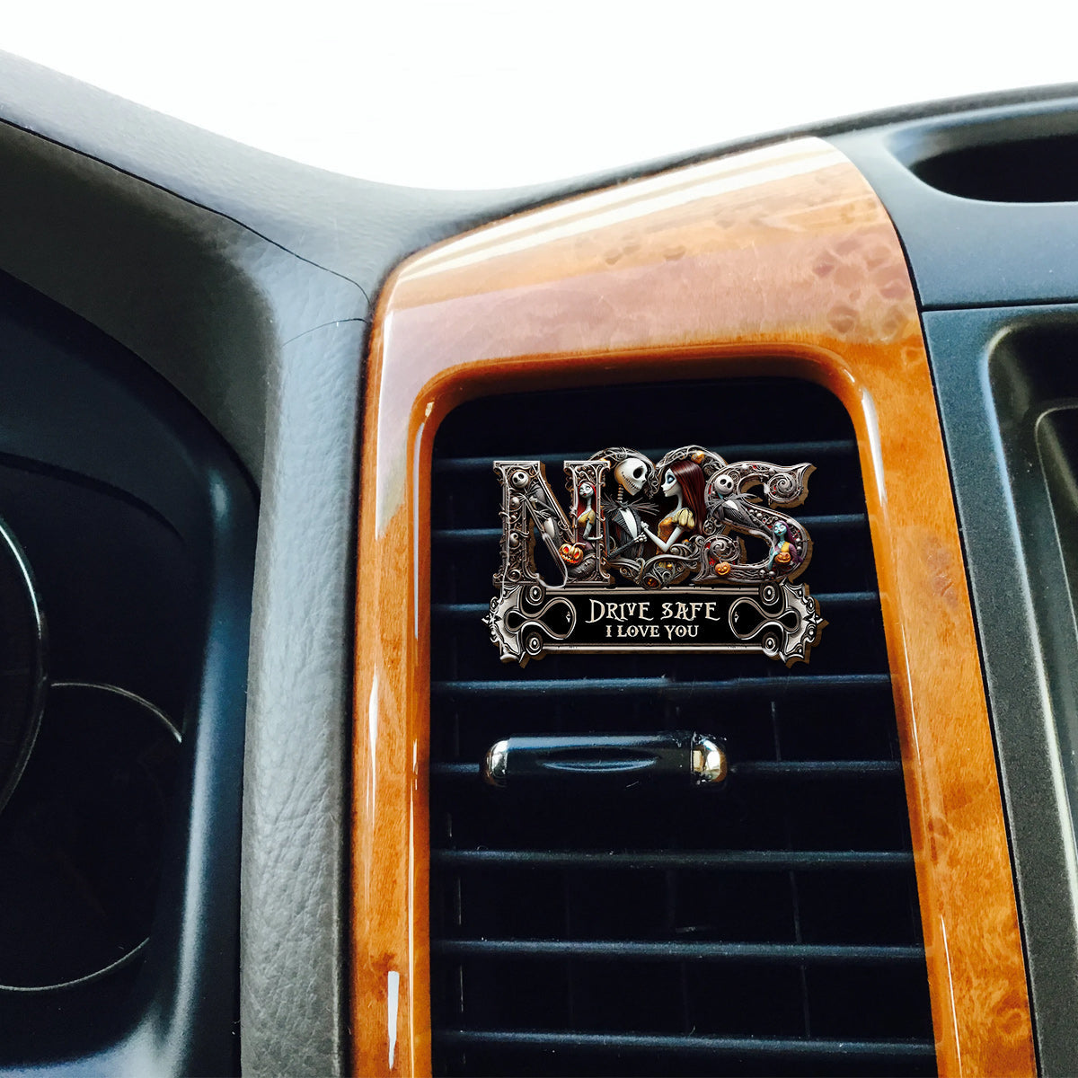 Drive Safe! I Love You! - Personalized Nightmare Shaped Car Visor Clip