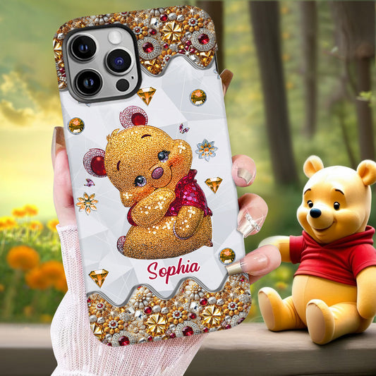 Cute Yellow Bear - Personalized Mouse Full Print Phone Case