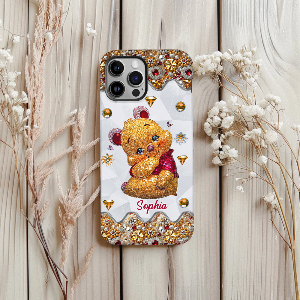 Cute Yellow Bear - Personalized Mouse Full Print Phone Case