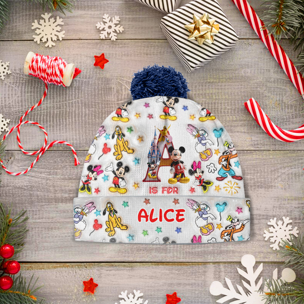 Cute Mouse Alphabet - Personalized Mouse Beanie Hat