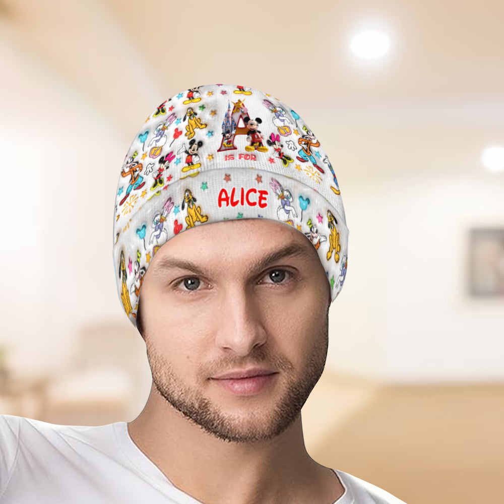 Cute Mouse Alphabet - Personalized Mouse Beanie Hat