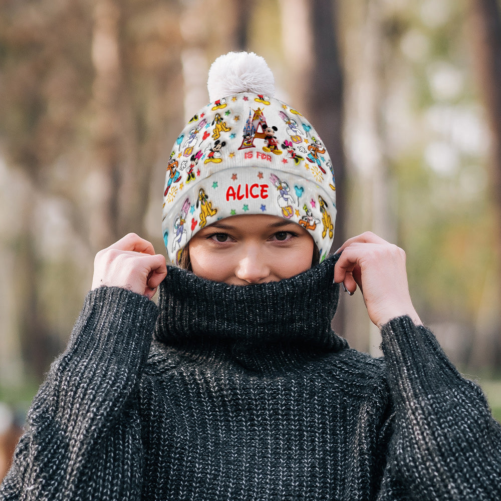 Cute Mouse Alphabet - Personalized Mouse Beanie Hat