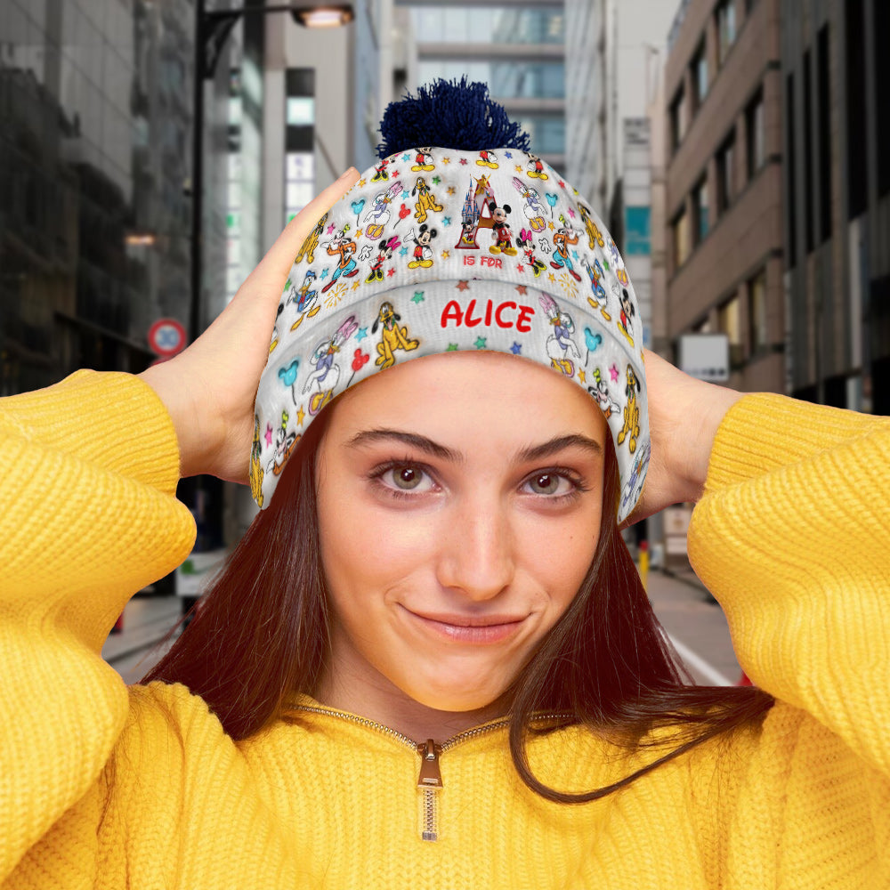 Cute Mouse Alphabet - Personalized Mouse Beanie Hat