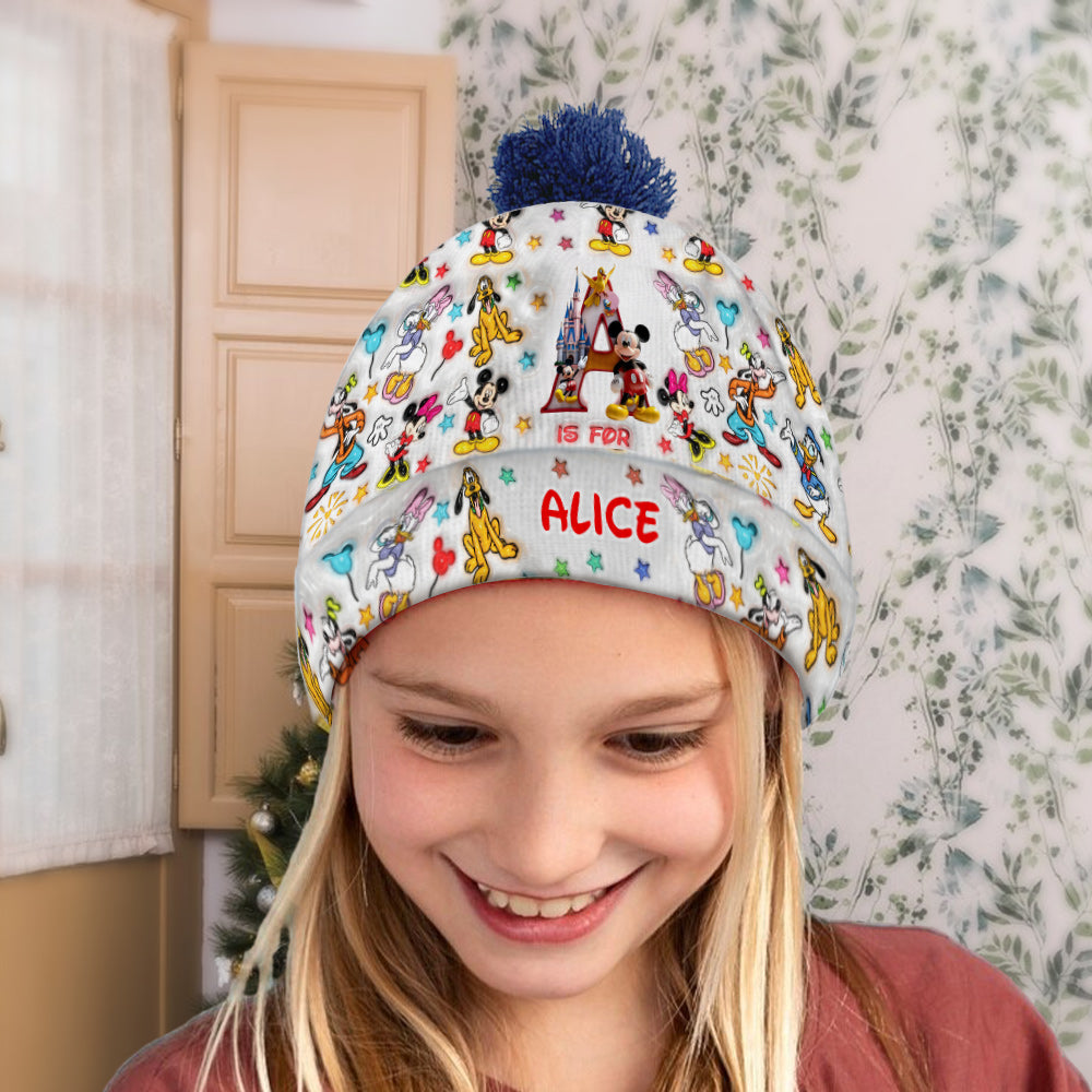 Cute Mouse Alphabet - Personalized Mouse Beanie Hat