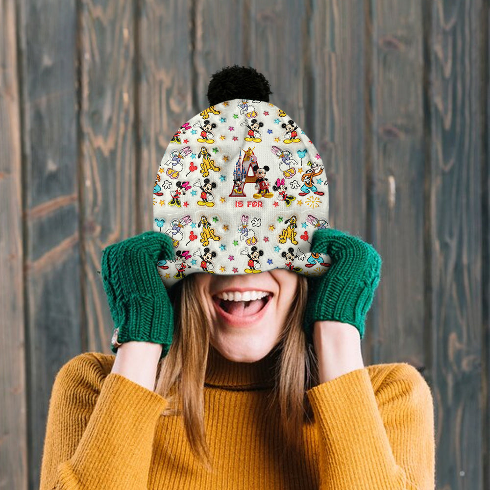 Cute Mouse Alphabet - Personalized Mouse Beanie Hat
