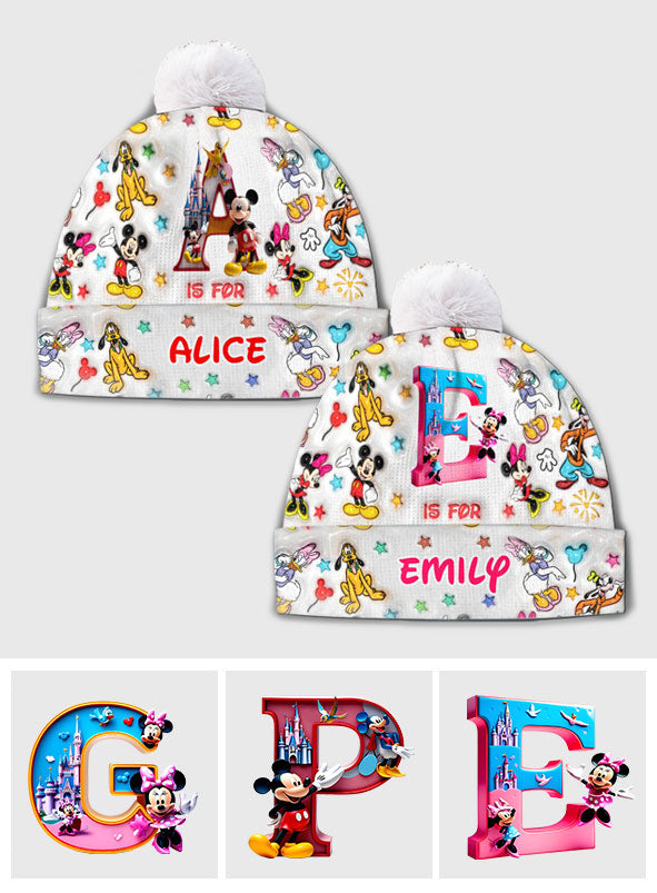 Cute Mouse Alphabet - Personalized Mouse Beanie Hat