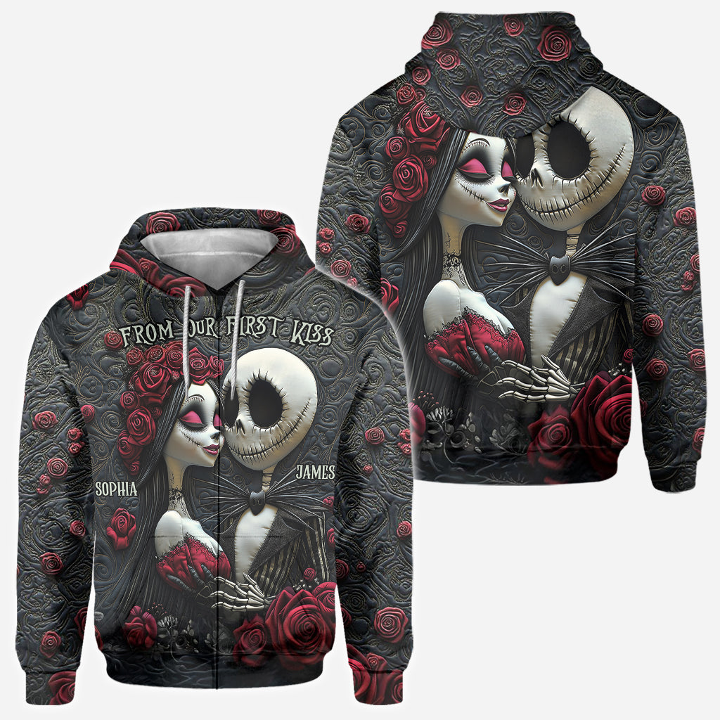 From Our First Kiss Till Our Last Breath - Personalized Nightmare All Over Shirt