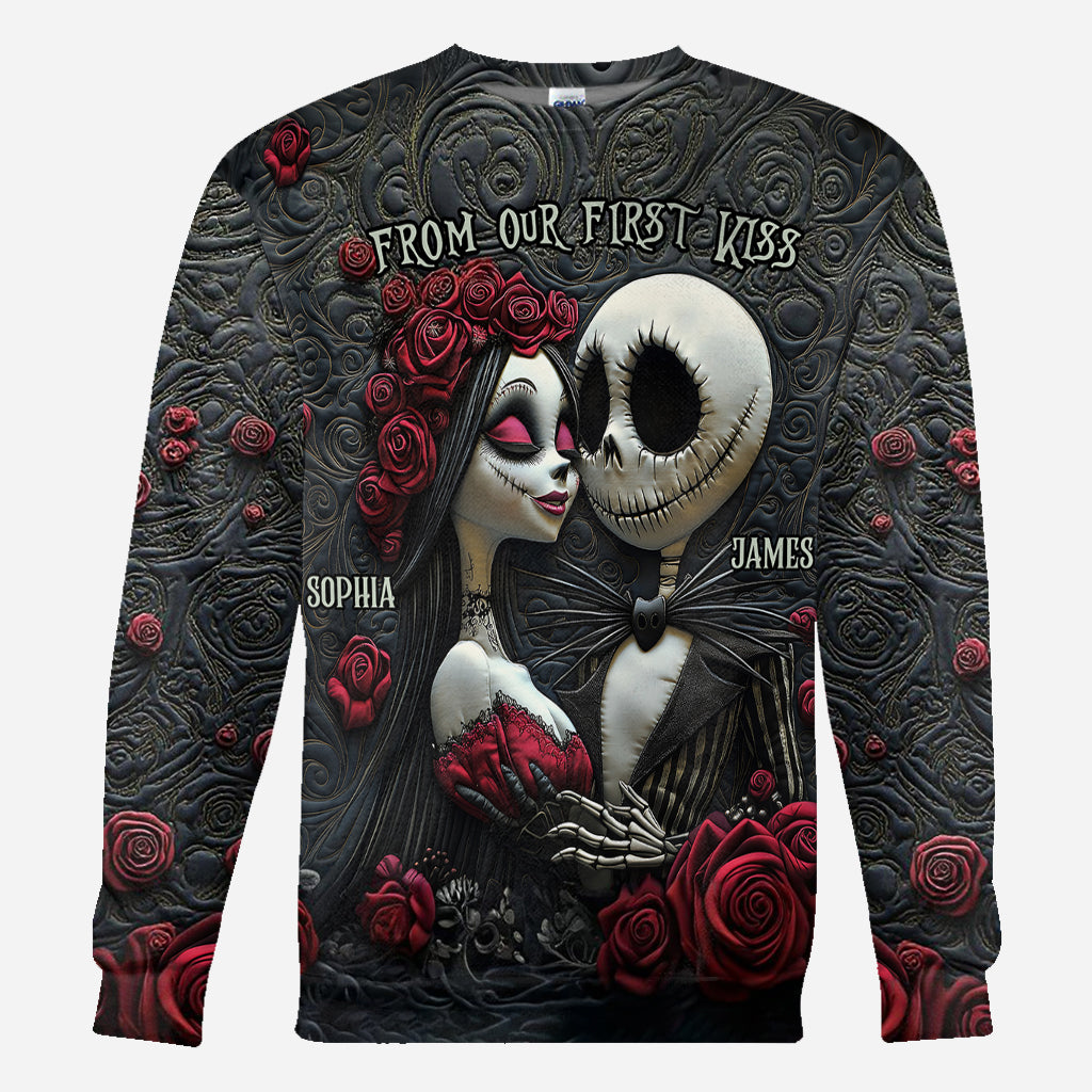 From Our First Kiss Till Our Last Breath - Personalized Nightmare All Over Shirt