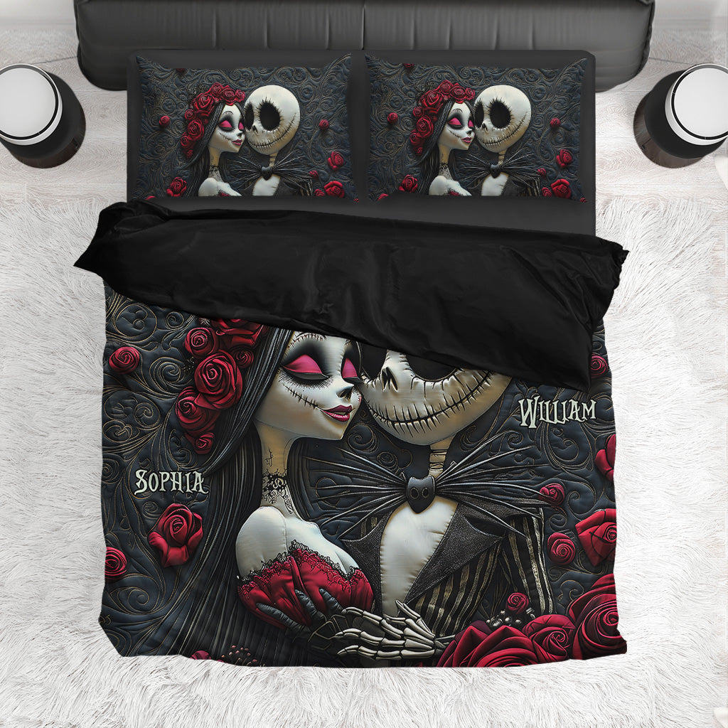 From Our First Kiss Till Our Last Breath - Personalized Nightmare Bedding Set