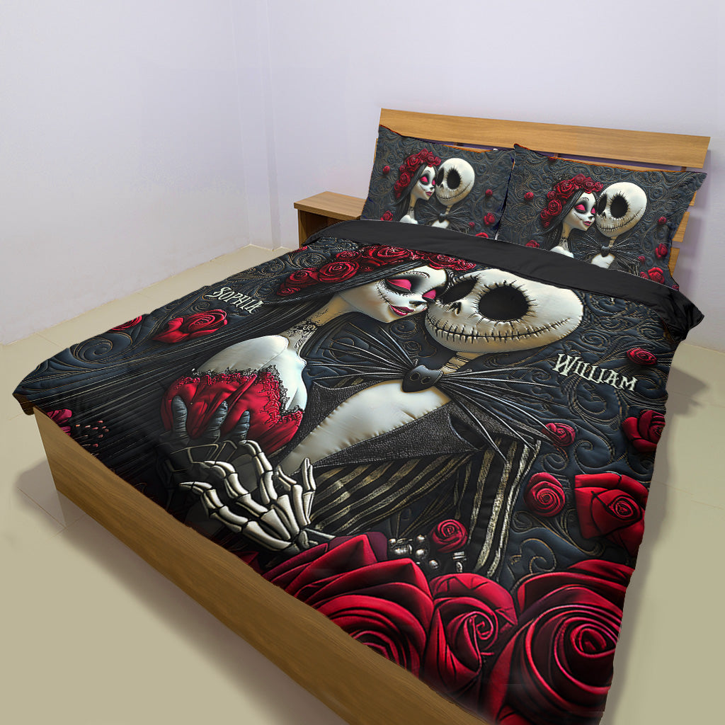 From Our First Kiss Till Our Last Breath - Personalized Nightmare Bedding Set