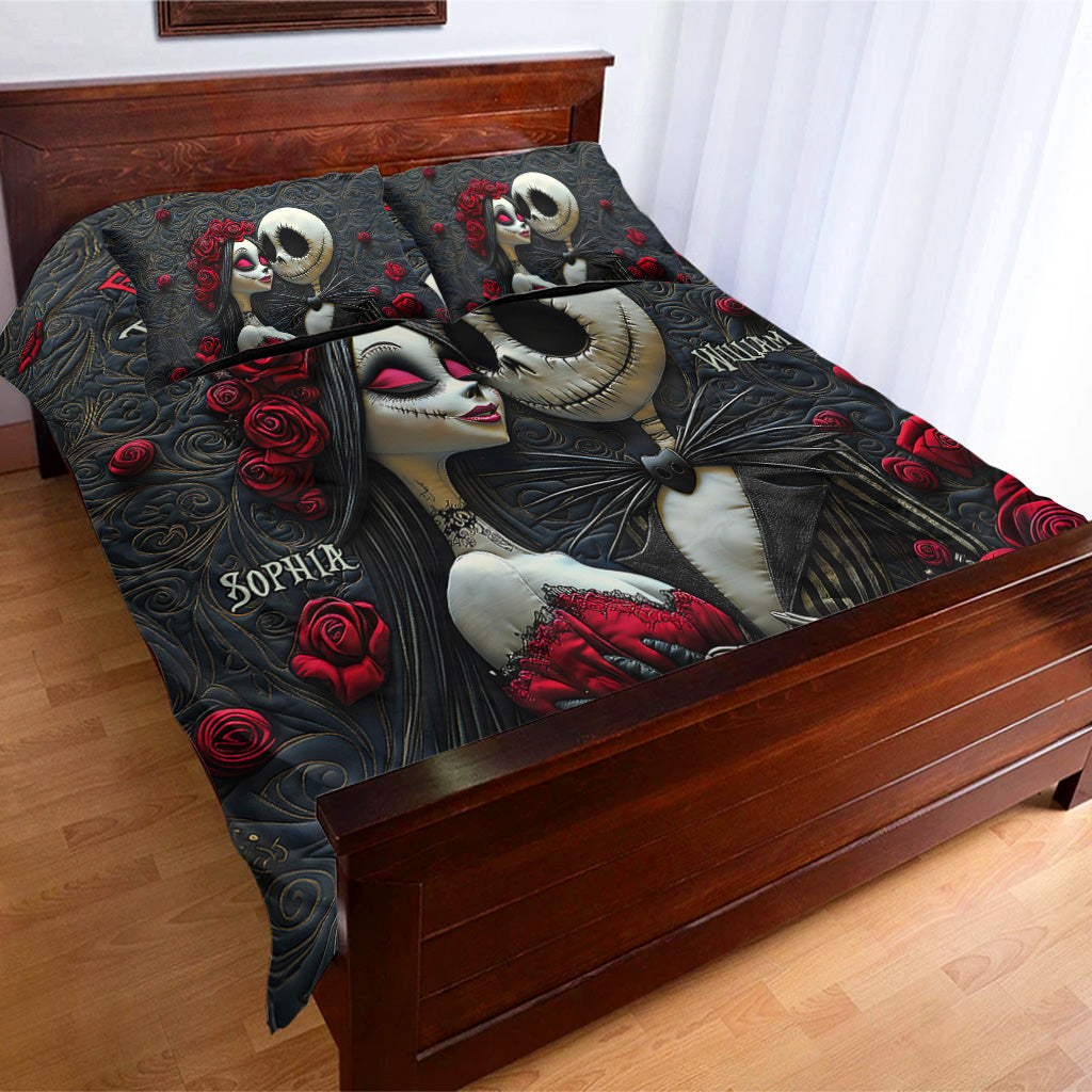 From Our First Kiss Till Our Last Breath - Personalized Nightmare Bedding Set