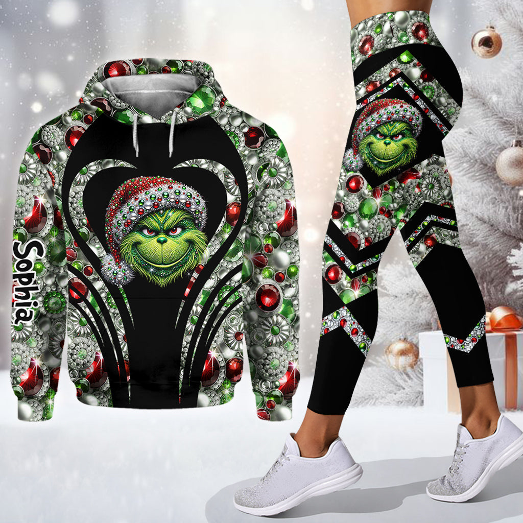 Sparkle Holiday - Personalized Stole Christmas Hoodie and Leggings
