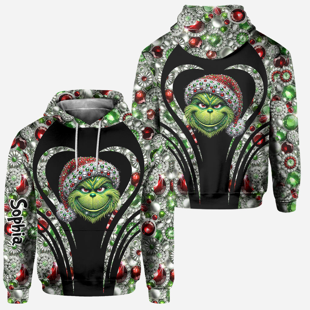 Sparkle Holiday - Personalized Stole Christmas Hoodie and Leggings