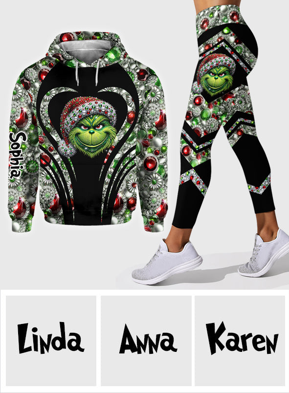 Sparkle Holiday - Personalized Stole Christmas Hoodie and Leggings