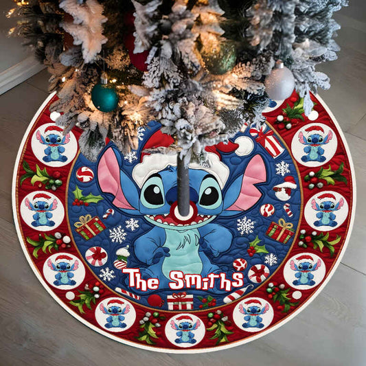 Merry Stitchmas - Personalized Ohana Tree Skirt
