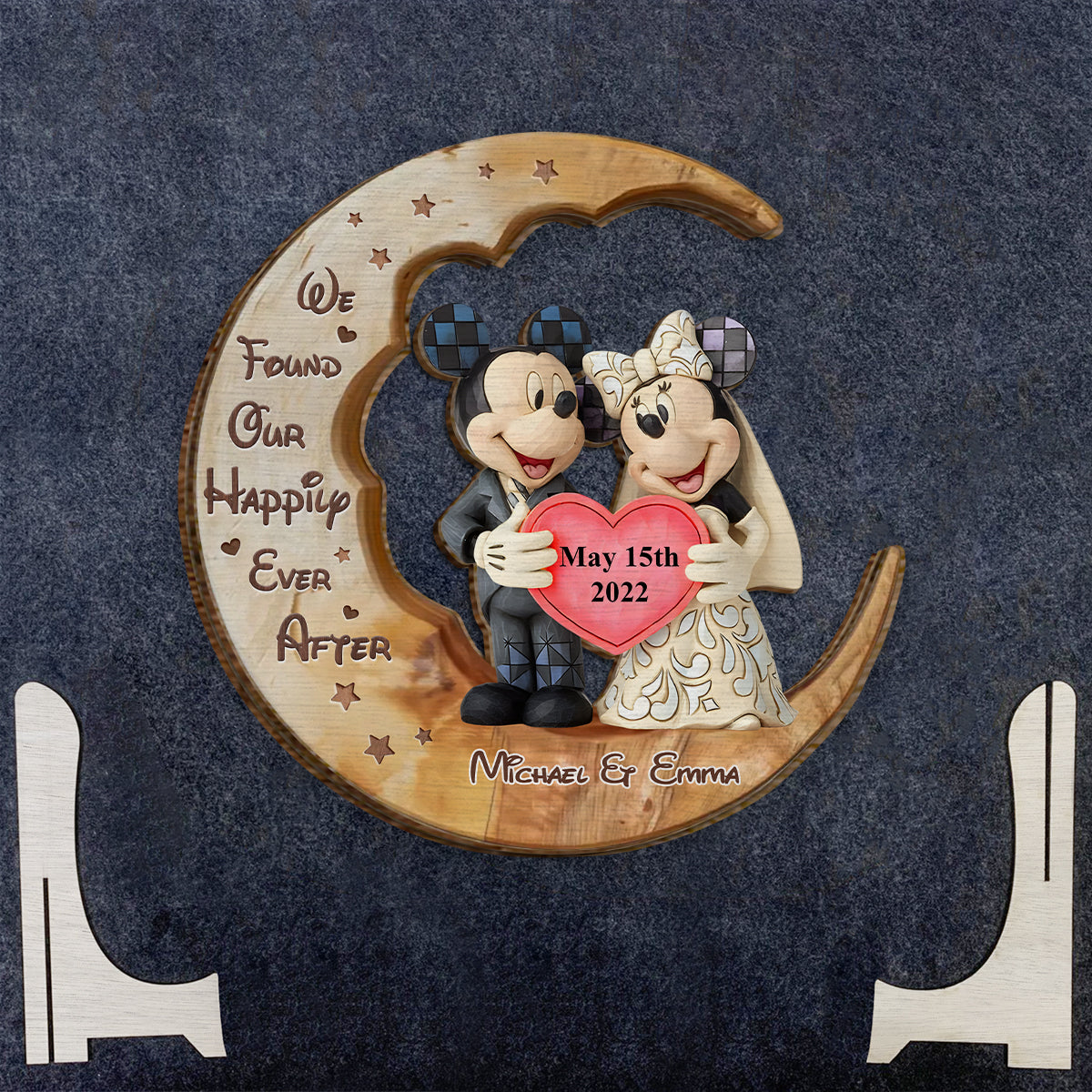 Happily Ever After - Personalized Mouse 2 Layered Wood Sign / Wood Plaque