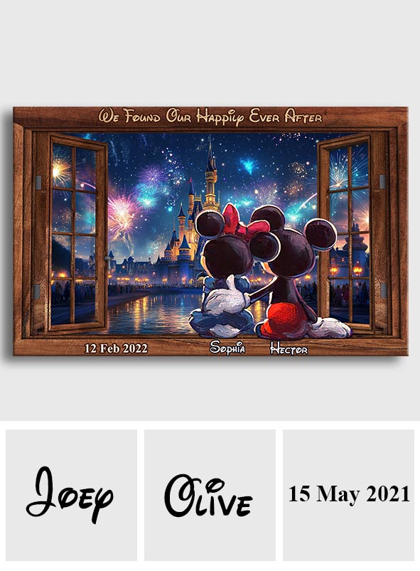 Happily Ever After - Personalized Mouse Canvas And Poster
