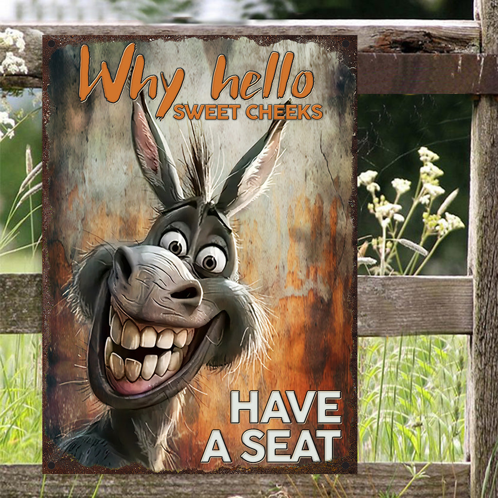 Why Hello - Personalized Mouse Rectangle Metal Sign