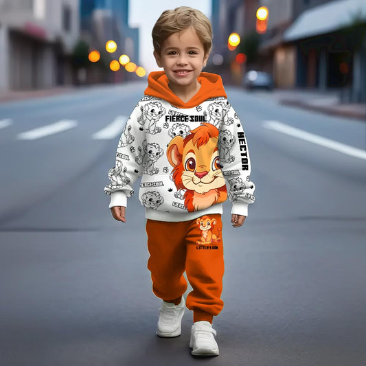 Little Lion - Personalized Mouse Kid Hoodie & Kid Jogger Sweatpants