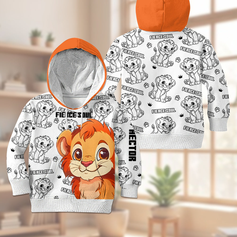 Little Lion - Personalized Mouse Kid Hoodie & Kid Jogger Sweatpants