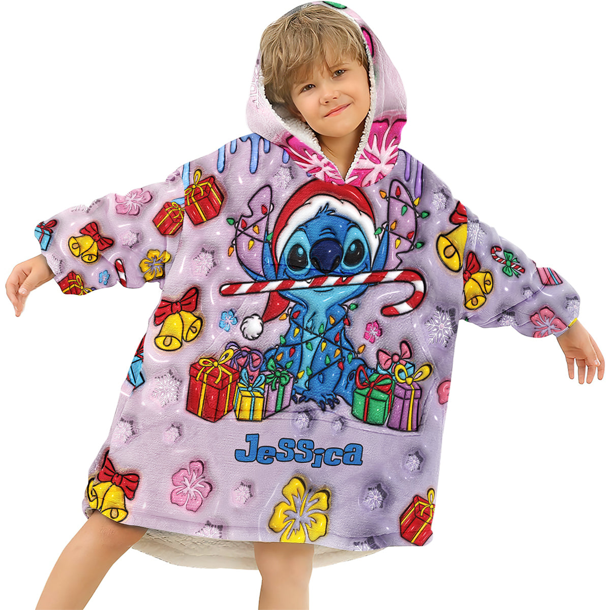 Merry Ohana - Personalized Ohana Blanket Hoodie