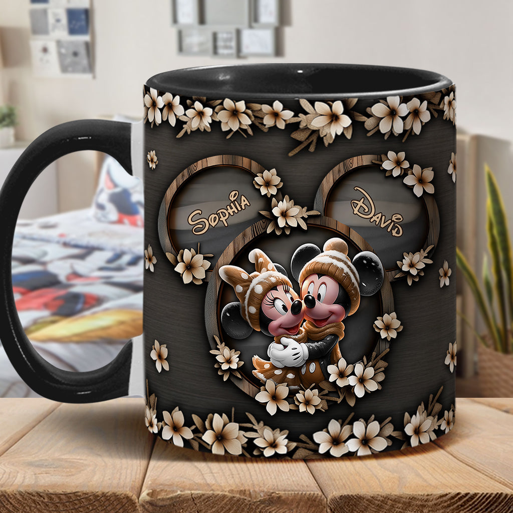 Cute Mouse Couple - Personalized Mouse Accent Mug