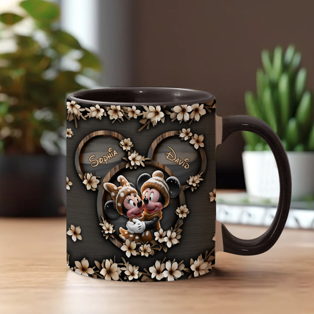 Cute Mouse Couple - Personalized Mouse Accent Mug