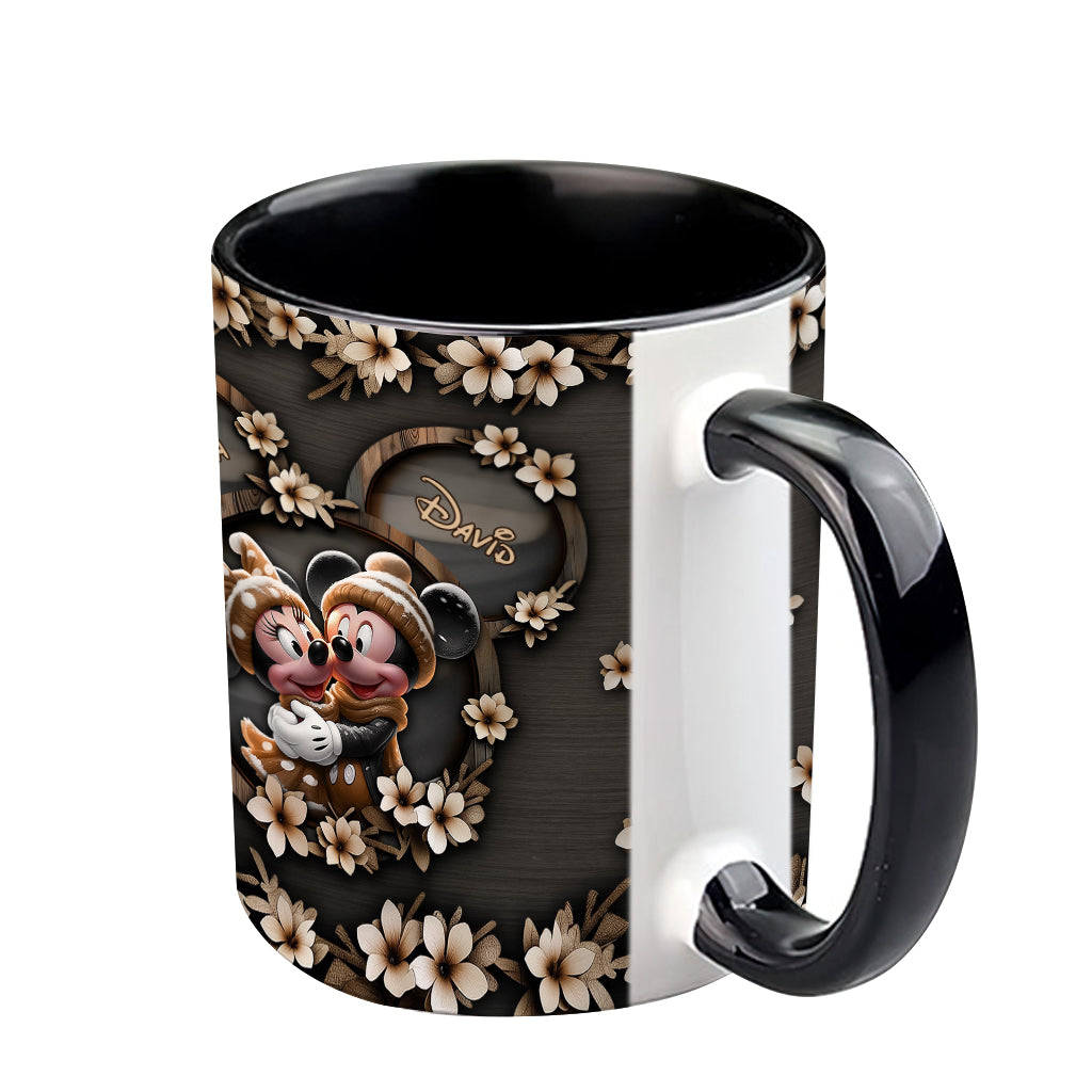 Cute Mouse Couple - Personalized Mouse Accent Mug