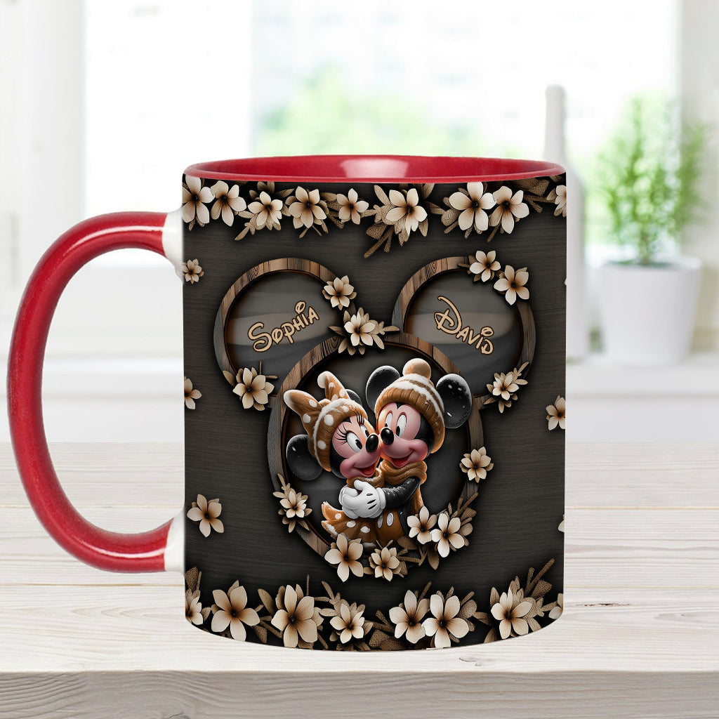 Cute Mouse Couple - Personalized Mouse Accent Mug