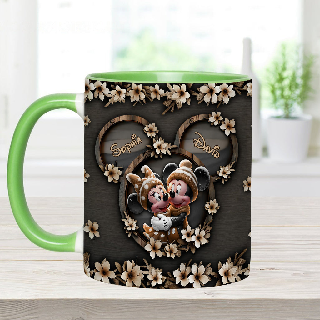 Cute Mouse Couple - Personalized Mouse Accent Mug