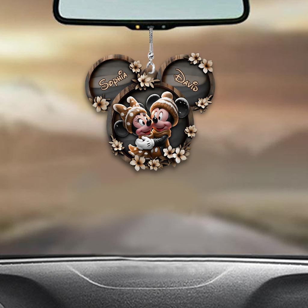 Cute Mouse Couple - Personalized Mouse Car Ornament