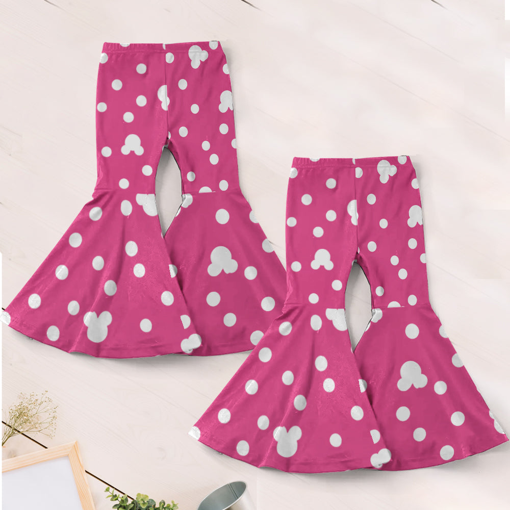 Cute Mouse Alphabet Letter - Personalized Mouse Kid Hoodie & Flare Leggings Set