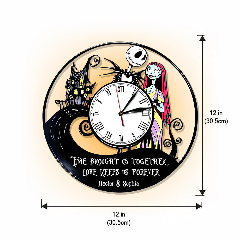 Time Flies - Personalized Nightmare LED Light Wall Clock