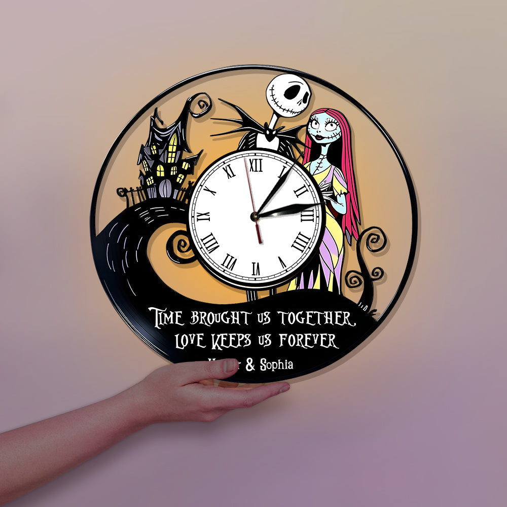 Time Flies - Personalized Nightmare LED Light Wall Clock
