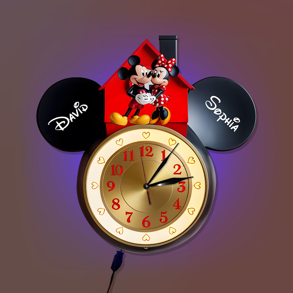 You And Me We Got This - Personalized Mouse LED Light Wall Clock
