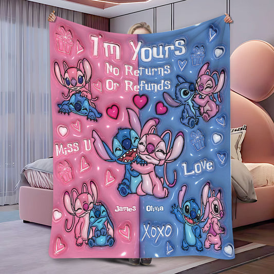 I'm Yours No Returns No Refunds - Personalized Ohana Blanket